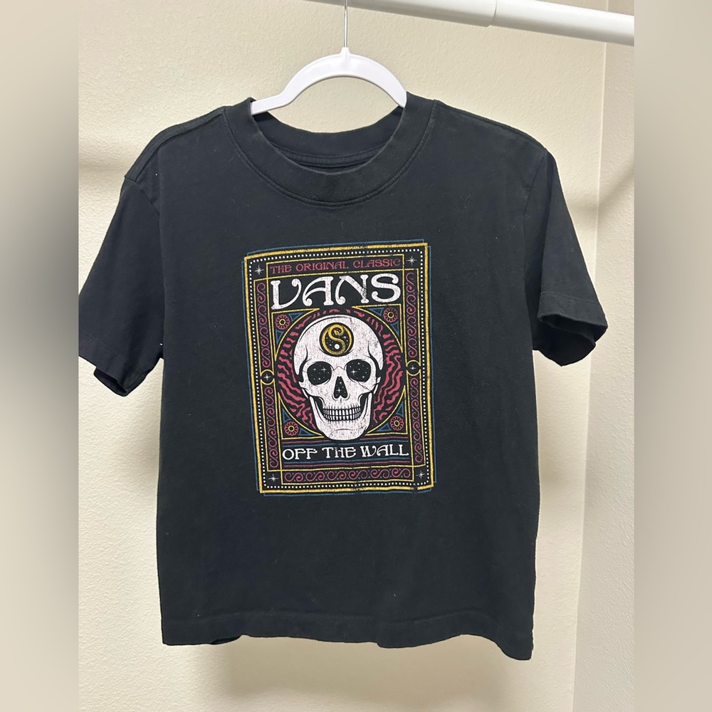 VANS skull cropped tee